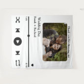 カップルカスタムのためのフォトミュージックの曲のプレイリスト タペストリー (正面(横))