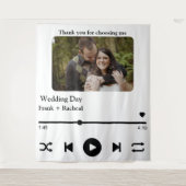 カップルカスタムのためのフォトミュージックの曲のプレイリスト タペストリー (正面)