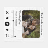 カップルカスタムのためのフォトミュージックの曲のプレイリスト フリースブランケット (正面(横))