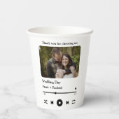 カップルカスタムのためのフォトミュージックの曲のプレイリスト 紙コップ (裏面)