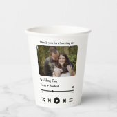 カップルカスタムのためのフォトミュージックの曲のプレイリスト 紙コップ (正面)