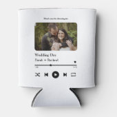 カップルカスタムのためのフォトミュージックの曲のプレイリスト 缶クーラー (正面)