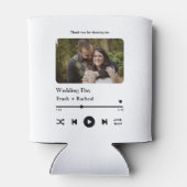 カップルカスタムのためのフォトミュージックの曲のプレイリスト 缶クーラー (裏面)