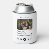 カップルカスタムのためのフォトミュージックの曲のプレイリスト 缶クーラー (缶裏面)