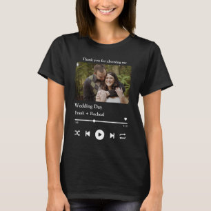 カップルカスタムのためのフォトミュージックの曲のプレイリスト Tシャツ