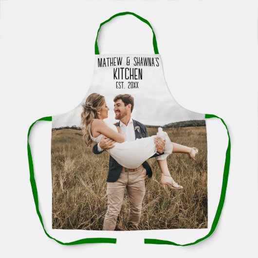 カップルカスタムのキッチン、新婚の人のためのフォトエプロン エプロン (正面)
