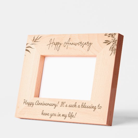 カップルカスタムの写真フレームのパーソナライズされた贈り物 レーザー彫刻フレーム (左)