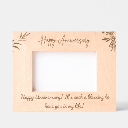 カップルカスタムの写真フレームのパーソナライズされた贈り物 レーザー彫刻フレーム (正面)