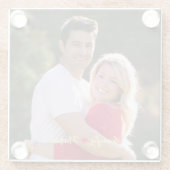 カップルカスタムの新しいフォトグラスコースターを作成 ガラスコースター (裏面)