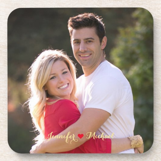 カップルカスタムの新しい写真Cork Coastersの作成 コースター (正面)