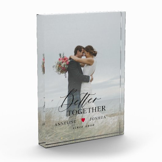 カップルカスタムの結婚記念撮影ブロック フォトブロック (左)