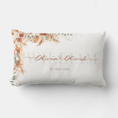 カップルカスタムの贈り物結婚とブライダルシャワー ランバークッション (正面)