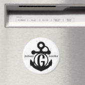 カップルカスタムのGイニシャルいかりクルーズドア マグネット (インサイチュ (食洗機))