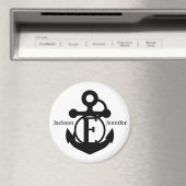 カップルカスタムズEイニシャルいかりクルーズドア マグネット (インサイチュ (食洗機))