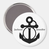 カップルカスタムズIイニシャルいかりクルーズドア マグネット (正面/裏面)