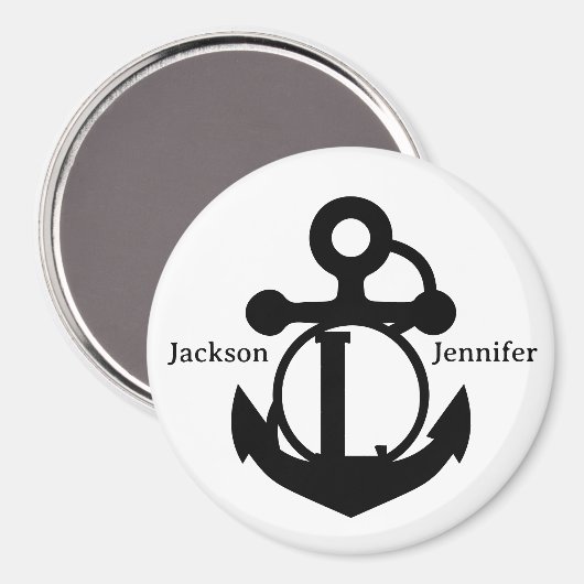 カップルカスタムズLイニシャルいかりクルーズドア マグネット (正面/裏面)