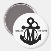 カップルカスタムズMイニシャルいかりクルーズドア マグネット (正面/裏面)