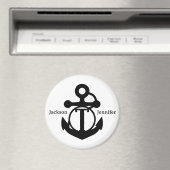 カップルカスタムズTイニシャルいかりクルーズドア マグネット (インサイチュ (食洗機))