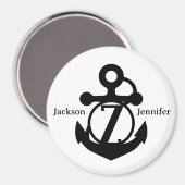 カップルカスタムズZイニシャルいかりクルーズドア マグネット (正面/裏面)