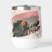 カップルカスタムピンクフローラかわいい愛あなた (正面)