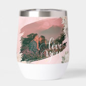 カップルカスタムピンクフローラかわいい愛あなた (背面)