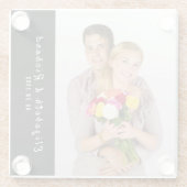 カップルカスタムフォトグラスコースター ガラスコースター (裏面)