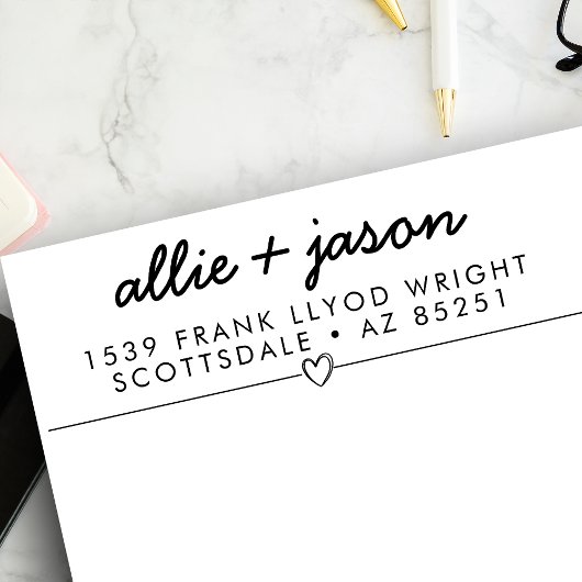 カップルカスタム用の差出人住所自己インキングスタンプ セルフインキングスタンプ