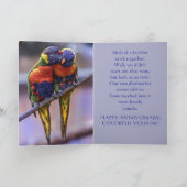 カップルカラフルアニバーサリーカード カード (内部)