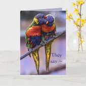 カップルカラフルアニバーサリーカード カード (黄色い花)