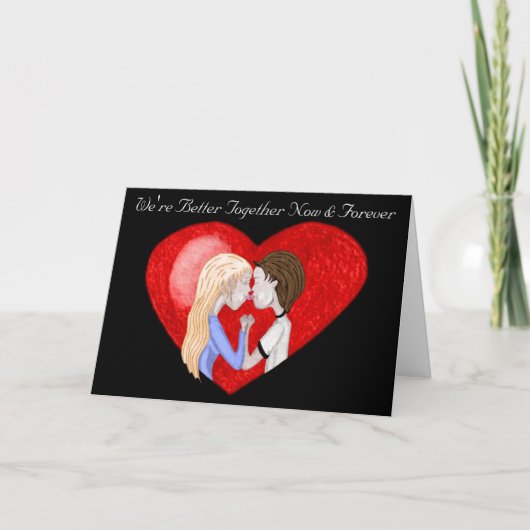 カップルキスをするカード(バレンタイン) シーズンカード (正面)