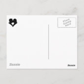 カップルキスをするシルエット – 青い空 ポストカード (裏面)