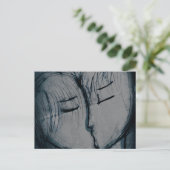 カップルキスをする、ロマンチック ポストカード (スタンド正面)