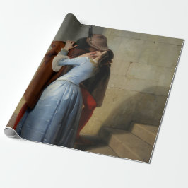 カップルキスをする(Francesco Hayez著) ラッピングペーパー