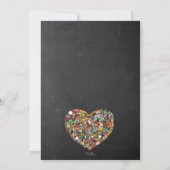 カップルキッチンシャワー素朴黒板パーティー 招待状 (裏面)