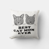 カップルキャットハンドスケッチパーソナライズされたクリスマス クッション (正面)