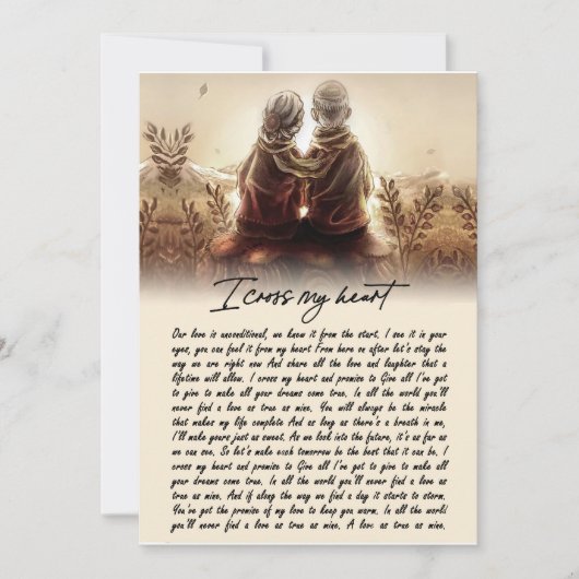 カップルギフト | 私のソウルメイトのために心から願う 招待状 (正面)