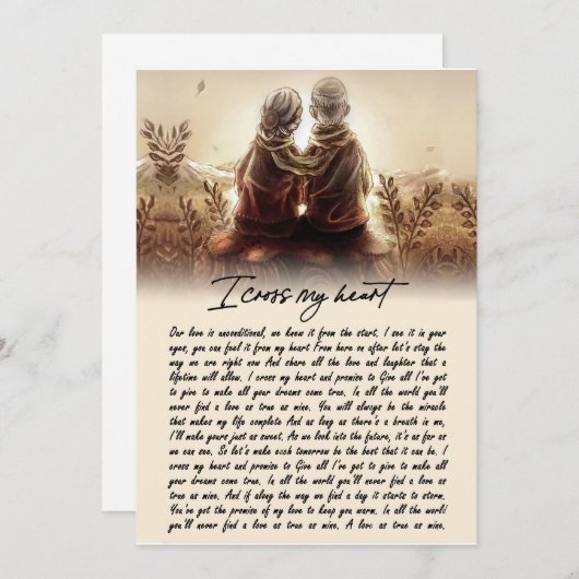 カップルギフト | 私のソウルメイトのために心から願う 招待状 (正面/裏面)