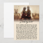 カップルギフト | 運命の人へ、心から愛をこめて 招待状 (正面/裏面)