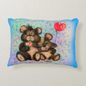 カップルクマとハートバルーンアクセント枕 アクセントクッション (裏面)