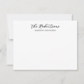 カップルクラシック対応スクリプト白黒 ノートカード (正面)