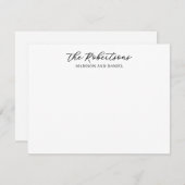 カップルクラシック対応スクリプト白黒 ノートカード (正面/裏面)