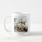 カップルクリスマスフォトキープサケ コーヒーマグカップ (左)