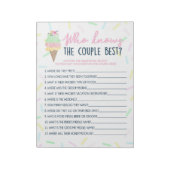 カップルゲームパックを知っている最高のアイスクリーム ノートパッド (回転)