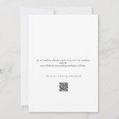 カップルコンテンポラリーフォトQRコー結婚ド 招待状 (裏面)