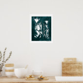 カップルコンテンポラリー抽象芸術アートMCベルカディ16x20 ポスター (キッチン)