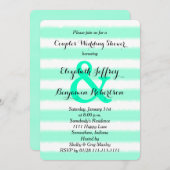 カップルコードウェディングシャワー招待状ウォーター色 招待状 (正面/裏面)