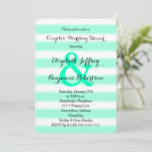 カップルコードウェディングシャワー招待状ウォーター色 招待状 (スタンド正面)