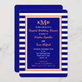 カップルコー航海のドウェディングシャワー招待状 招待状 (正面/裏面)