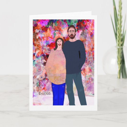 カップルサポートリーマリーのクリエイティブデザイン カード (正面)