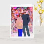 カップルサポートリーマリーのクリエイティブデザイン カード (黄色い花)